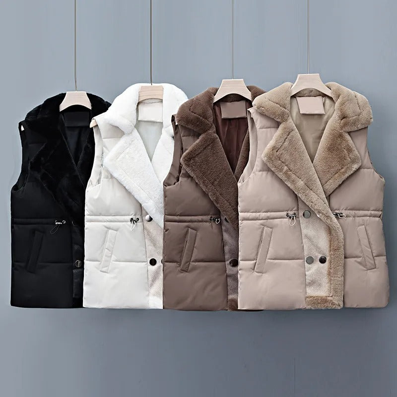 Velvet Shearling Vest