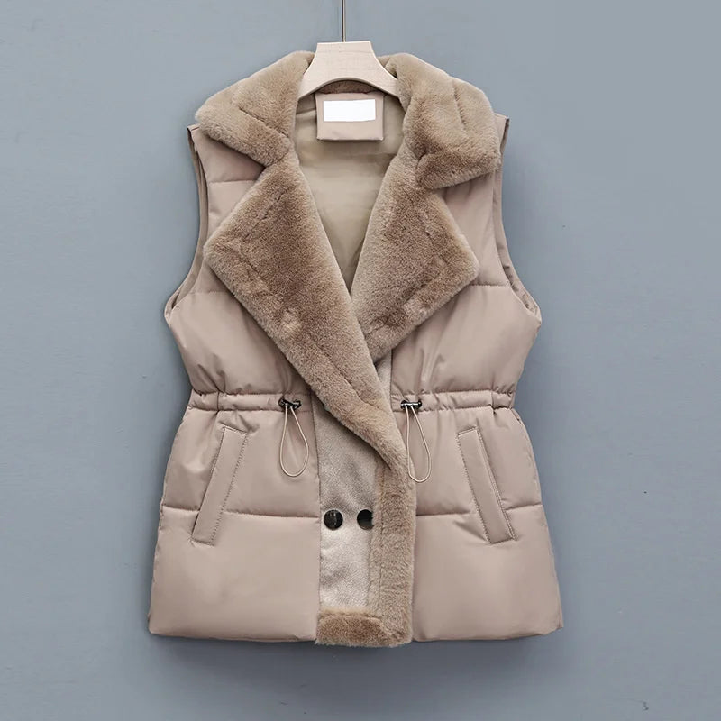 Velvet Shearling Vest