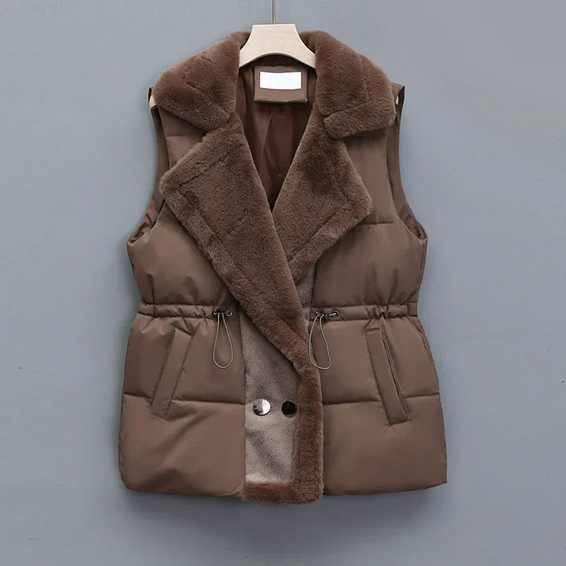Velvet Shearling Vest