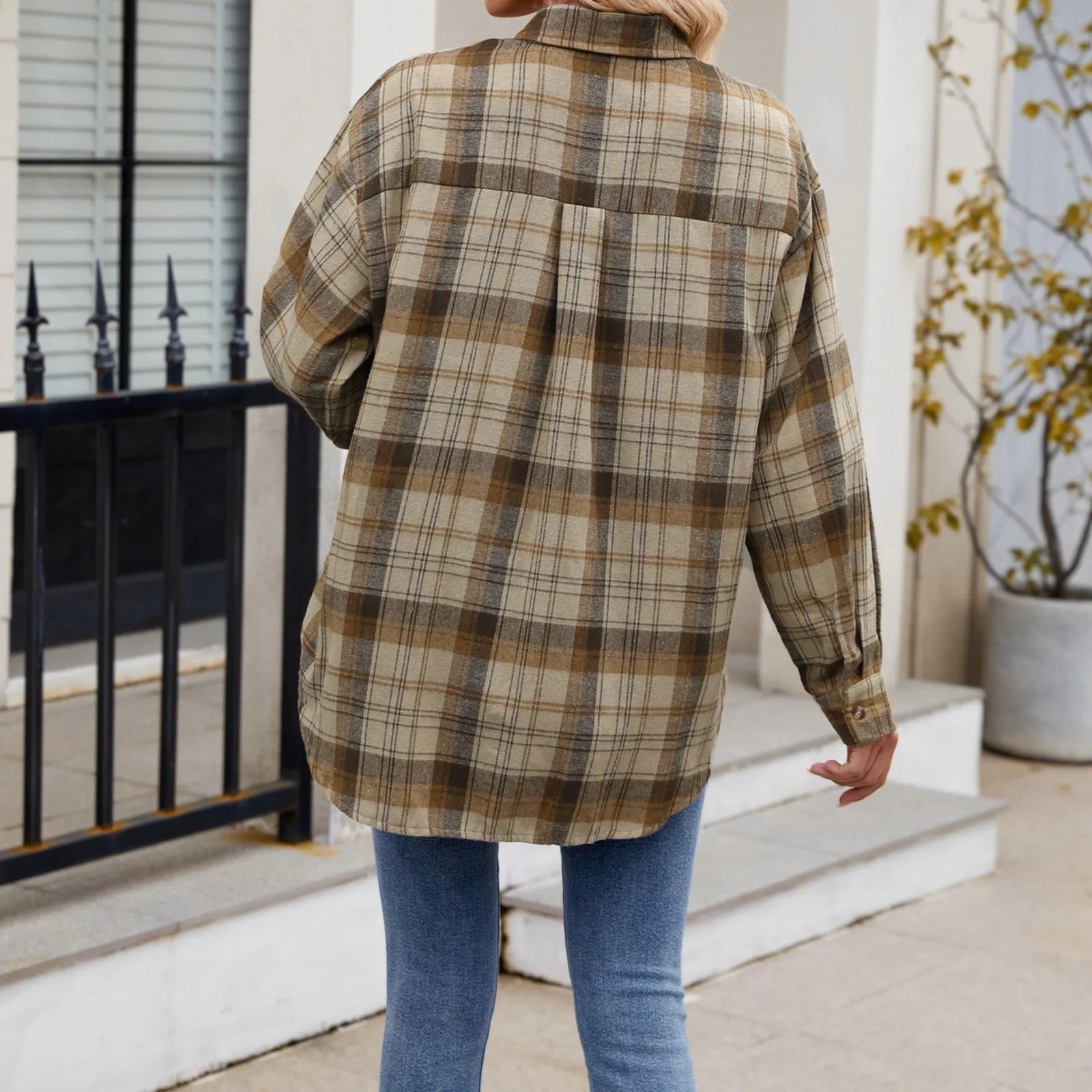 Serene Trails Plaid Shirt