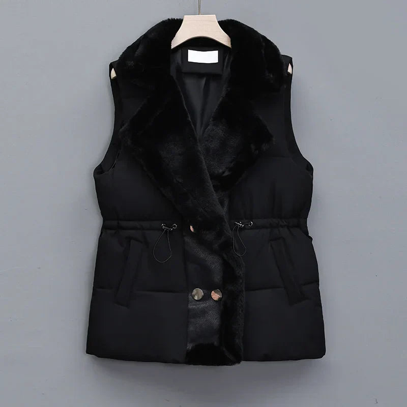 Velvet Shearling Vest