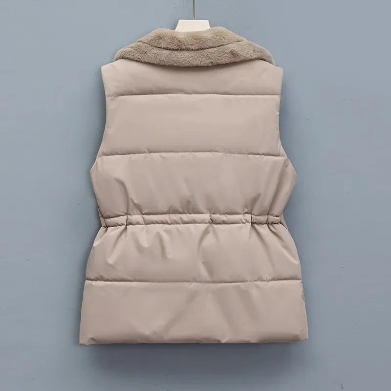Velvet Shearling Vest