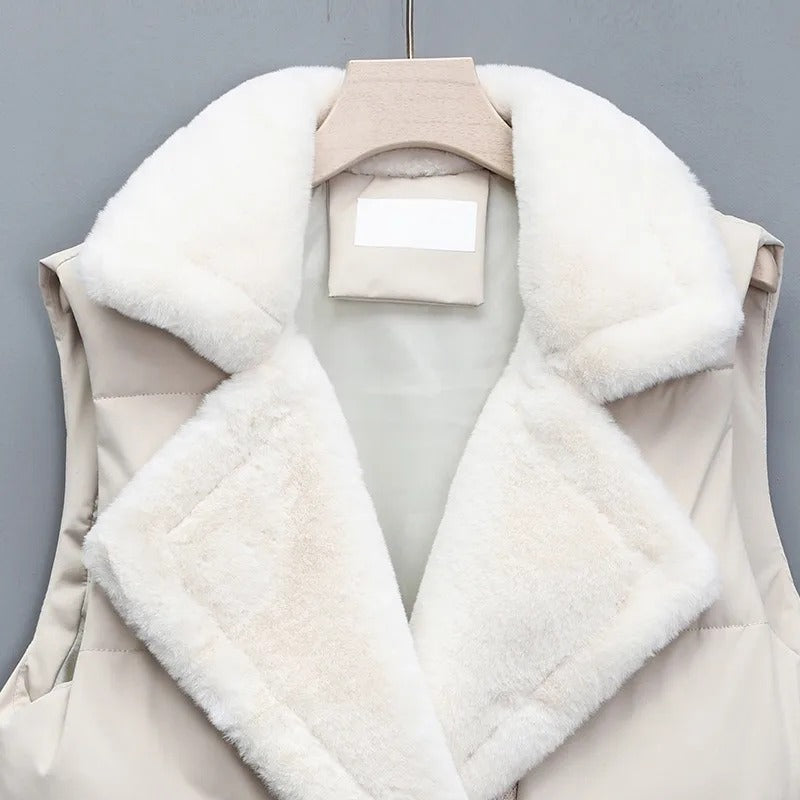 Velvet Shearling Vest